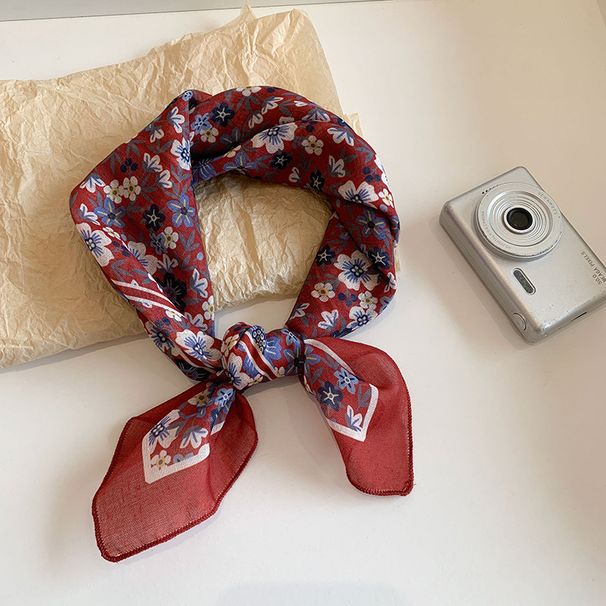 Spring And Autumn New Style Tie Headband Amican Niche Fashion Paisley Small Square Scarf Hair Accessory For Women_viptrois.com