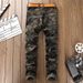 Men's Clothing Fashion Micro Elastic Stitching Camouflage Multi Pocket Jeans Small Straight Slim Stretch Men's Pants_viptrois.com
