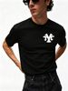 3 Pack Men's Oversized T-Shirts, 100% Cotton Crew Neck Casual Tees, Relaxed Fit Abstract Tribal Logo Basic Tops, Black White Grey_viptrois.com