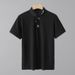 Men's Floral Embroidered Polo Shirt – Breathable Short-Sleeve Slim Fit, Casual & Versatile (M-3XL, White/Black)_viptrois.com