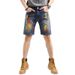 Men's clothing in stock 2024 ashion brand jeans straight men's slim trousers trendy youth Denim Shorts_viptrois.com