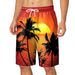 2024 Summer New Cross-border Beach Pants Men's Shorts Foreign Trade Coconut Tree Holiday Style 3D Digital Printing_viptrois.com