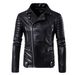 Men's Clothing New Men's Motorcycle Leather Jacket Multi zipper Men's Leather Jacket 1800 B003_viptrois.com