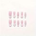 European And American Sweet Cool Wearable Nails Bowknot Pearl Nail Art Water Pipe Type Long False Nails Finished Product_viptrois.com
