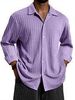 Men's Clothing Fashion Men's Shirt Loose Casual Long Sleeved Small Twist Shirt_viptrois.com