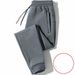 Men's Casual Jogger Pants With Zipper Pockets - Fleece Lined, Elastic Waist, Comfort Fit, Straight Leg, Plus Size, Black/Gray (Regular &_viptrois.com