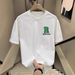 Men's Clothing 2025 New Fashion Men's Letter R Printed Casual Short Sleeve Tops Trendy All Match Round Neck Slim Fit Shirt_viptrois.com