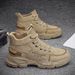 European Warm Series Autumn High-top Martin Yellow Work Snow Mid-top Cotton Trendy Shoes Men's Boots British Style_viptrois.com