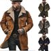 Men’s Suede-Like Bomber Jacket – Winter-Ready Zip-Up Coat With Multi-Pocket Design (100% Polyester) – Slim Fit For Casual & Commuter Wear_viptrois.com