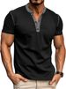 2025 Henley Uomo Manica Corta Vintage Bottoni Palestra Muscle Fit T Estiva Tinta Unita Golf Informale Traspirante Soffice_viptrois.com