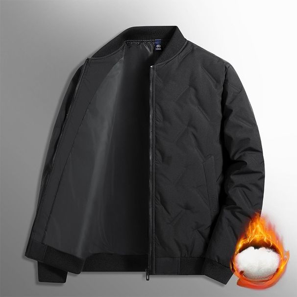 Autumn And Winter Fashion Versatile Baseball Collar Jacket Thickened Down Cotton Clothes Middle-aged And Young People Top_viptrois.com