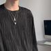 Men's Clothing Neck Long Sleeved T Shirt Men's Spring And Autumn New Trend Ins Top Clothes Chic Lazy Style Bottoming Shirt_viptrois.com