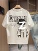 2025 Summer Fashion Cartoon-embroidered Round-neck Short-sleeved Men's Casual, Versatile And Trendy Three-dimensional Foam Half-sleeved T-shirt_viptrois.com