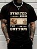 Pure Cotton Black T-Shirt for Men 1 PC Quote Coupon Print Crew Neck Comfortable Soft Fabric Men's Top_viptrois.com