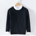 Cross-Border Men's Sweater Long Sleeve Round Neck Pure Cotton Knitwear Twisted Cable Striped Slim Fit Pullover Top 8519_viptrois.com