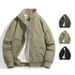 Men's Winter Fleece-Lined Jacket – Water-Resistant Nylon Oversized Fit (L-5XL, Windproof, Thermal Insulation, Black/Khaki/Army Green)_viptrois.com