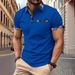Men's Clothing 2025 Summer New Men's Short Sleeved T Shirts Fashion Plaid Color Matching T Shirts Men's Lapel Polo Shirts_viptrois.com