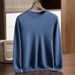 Nordmann Men's Cashmere Sweater Autumn Winter Base Shirt Business Casual Loose Fit Plus Size Warm Long Sleeve Top Solid Color_viptrois.com