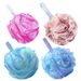 AmazerBath Loofah Sponge 75g/Piece, Exfoliating Bath Sponge Body Scrubber - Loofa Set Of 4 Flower Color (Large, Green-Purple)_viptrois.com