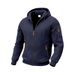 Heavyweight Fleece-Lined Work Jacket For Men – Utility Hooded Zip-Up With Tibetan Blue & Khaki Options_viptrois.com
