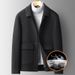Men's Clothing 100% wool short double sided nylon coat for men with detachable Silk cotton lining double sided wool coat jacket_viptrois.com