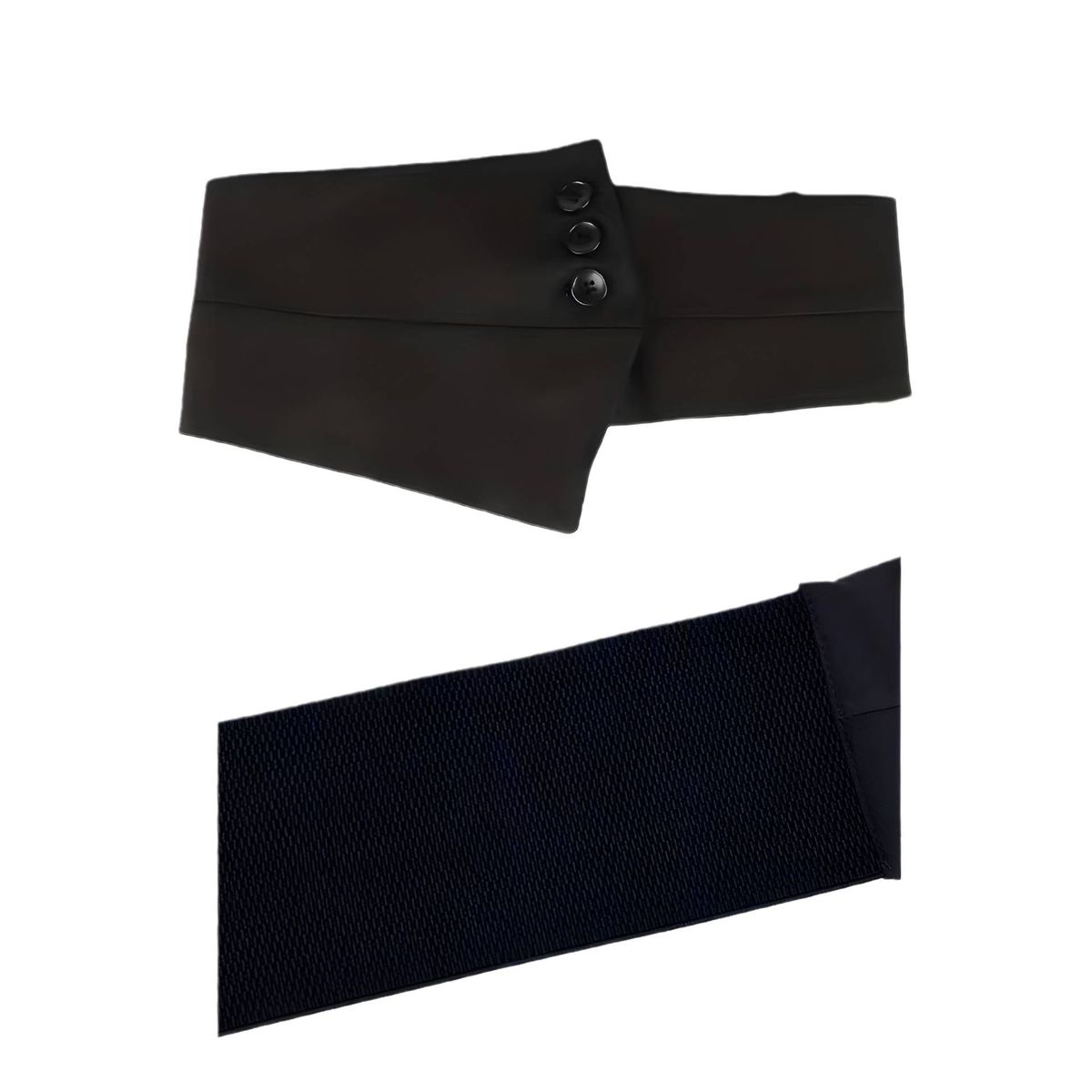 Fashion suit waist wrap women outside with a shirt girdle skirt decoration elastic fabric black display_viptrois.com