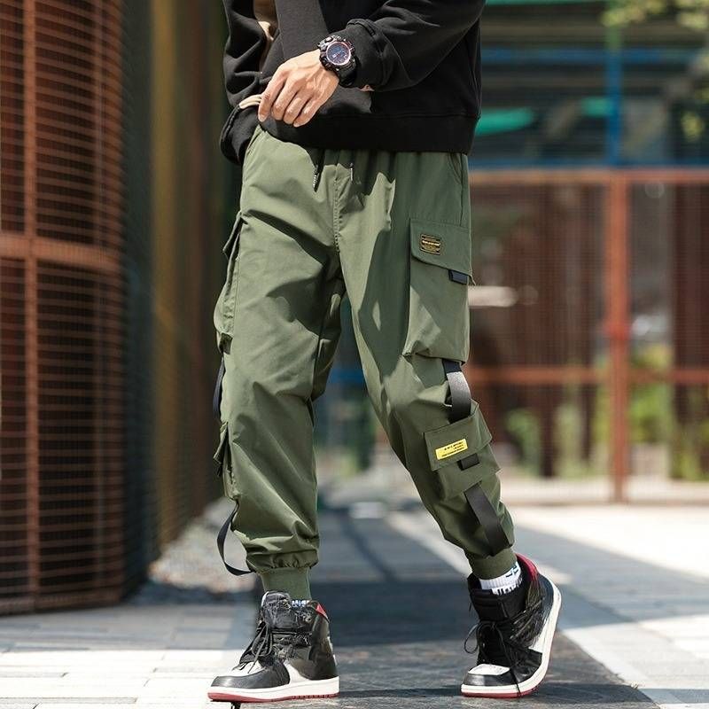 Men's Clothing Overalls Men's New Spring And Summer Loose Large Size Leggings Ins Trendy Versatile Multi Pocket Casual Trousers_viptrois.com
