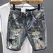 Men's Clothing Denim Shorts Men's Korean Version Of Shorts Trendy Students Retro Nostalgic Casual Breeches_viptrois.com