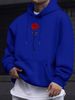Men's Autumn/Winter Casual Fashion Loose Hoodie Rose Cross Letter Print Warm Long Sleeve Hoodie_viptrois.com