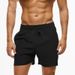 New Men's Solid Color Four-Piece Casual Shorts With Zippered Pockets, Beach Pants With Four-Sided Elasticity, Sports Shorts_viptrois.com
