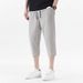 Men's Cooling Quick-Dry Shorts, Summer Ice Silk Fabric Loose Fit Straight Leg Mid-Calf Breathable Casual Shorts For Outdoor & Home_viptrois.com