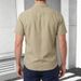 Plus Size Men's Summer Shirts Linen Short Sleeved Casual Style Lapel_viptrois.com