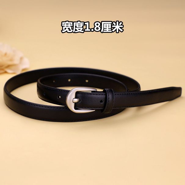 Hong Kong Style 2025 New Model With Jeans Decoration High-end Sense Genuine Leather Versatile Belt For Women_viptrois.com