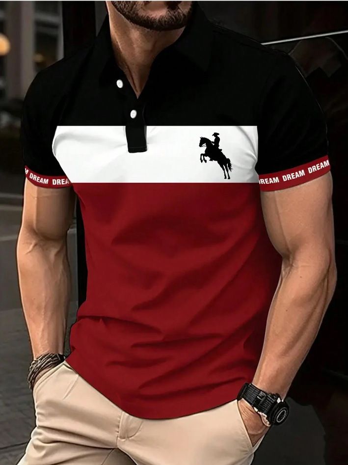 Men's Clothing Men's Short Sleeved Polo Shirt T Shirt Lapel Casual New Style_viptrois.com