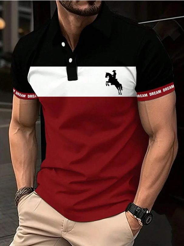 Men's Clothing Men's Short Sleeved Polo Shirt T Shirt Lapel Casual New Style_viptrois.com