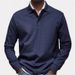"Classic Knit Button-Up Shirt – Versatile Polyester Long Sleeve For Casual & Smart Wear (Multiple Colors)"_viptrois.com