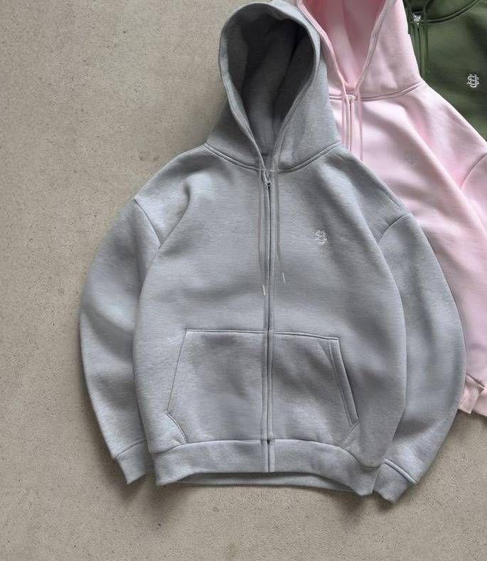 Men's Clothing Hooded Sweatshirt With Drawstring Print, Small Embroidered Pattern, And Zip Pocket_viptrois.com