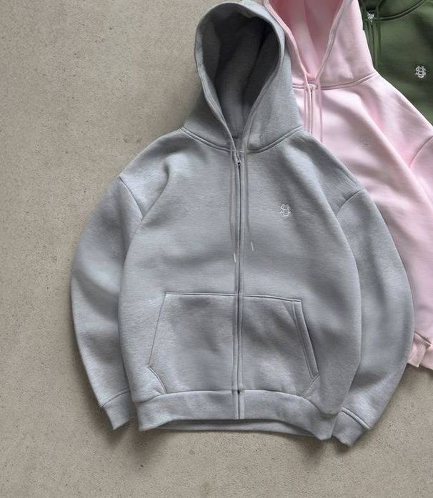 Men's Clothing Hooded Sweatshirt With Drawstring Print, Small Embroidered Pattern, And Zip Pocket_viptrois.com
