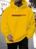Men's Autumn And Winter Casual Fashionable Loose Hooded Sweatshirt Paris Letter Printed Warm Long Sleeved Pullover_viptrois.com