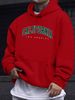 Men's Autumn And Winter Casual Fashionable Loose Hooded Sweatshirt With California Letter Pattern Printed Warm Long Sleeved Pullover_viptrois.com