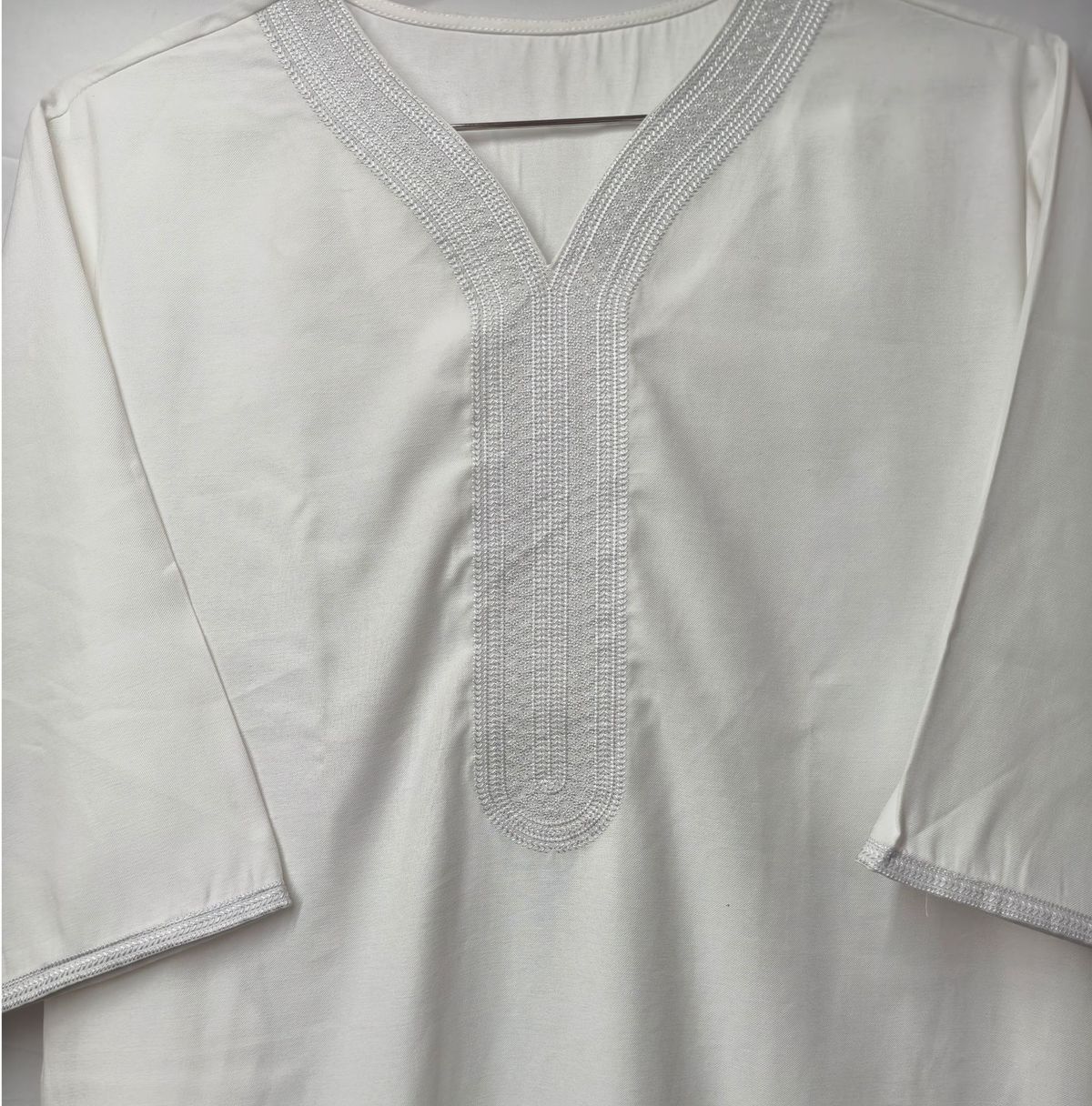 Men's Clothing High End Muslim Linen Robe Ethnic Style Robe Side Pockets_viptrois.com