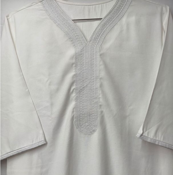 Men's Clothing High End Muslim Linen Robe Ethnic Style Robe Side Pockets_viptrois.com