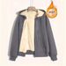 Cozy Fleece Hooded Jacket For Women – Stylish Winter Pullover With 3D Embroidery (Casual & Elegant)_viptrois.com