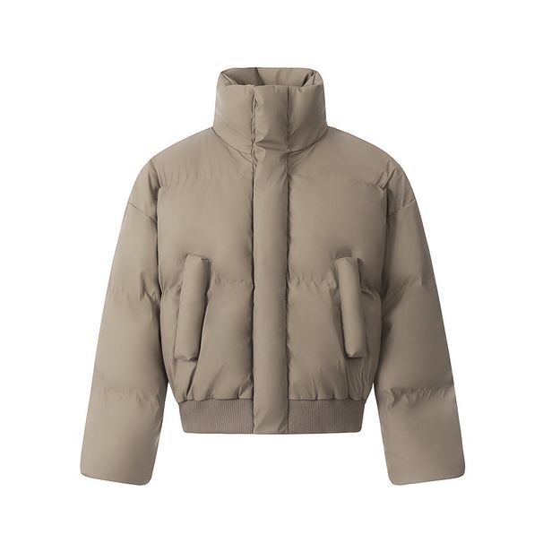 Cross-Border American Style Winter Retro PU Leather Loose Short Jacket For Men And Women Stand Collar High-End Thickened_viptrois.com
