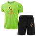 Men's Sets Summer Suit Two-piece Outfit Activewear T Shirts Shorts Fashion Brand Jogging Fitness Gym Clothes Men Short Set_viptrois.com