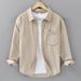 Autumn Pure Cotton Retro Corduroy Long Sleeved Shirt, Men's Trendy Versatile Casual Shirt, Men's Jacket_viptrois.com