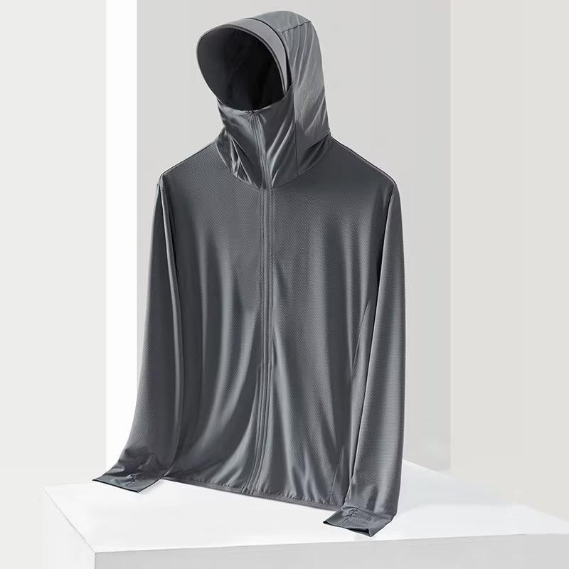 Outdoor Sunscreen Coat Ice Silk Men's And Women's Lightweight Breathable Fishing Sunscreen Coat Jacket_viptrois.com