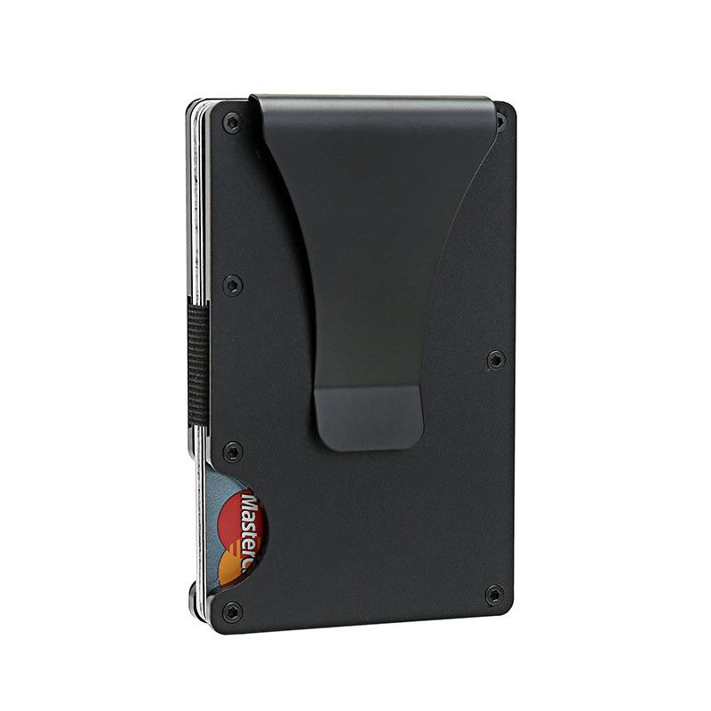 Men's Bags Slim Aluminum RFID Blocking Card Holder – Anti-Theft Metal Wallet For Men & Women With Multi-Card Slots & Bill Compartment_viptrois.com