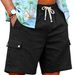Men's Clothing Men's Summer Casual Workwear Shorts Loose Fit Skin Friendly Outdoor Sports Beach Multi Pocket Style Cotton Linen_viptrois.com