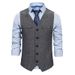 Men's Hunting Clothes British Characters Single-breasted Vest, Men's Suit Vest_viptrois.com